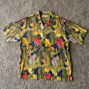 Tommy Bahama Hawaiian Mens 100% Silk Shirt